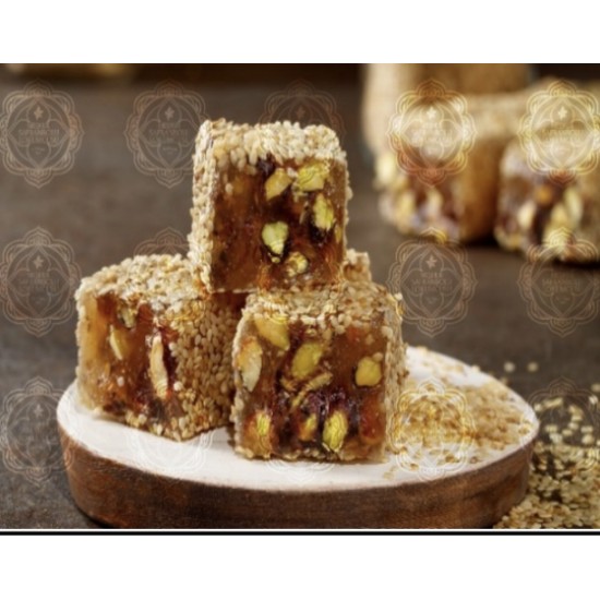Special Turkish delight With Pistachio Covered with Sesame