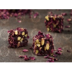        ( SpecialTurkish Delight with  Pomegranate Flavor and Pistachio covered with rose petals 