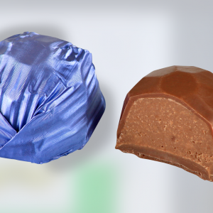 Gianduja/Hazelnut Filled Milk Chocolate Blue Wrapped