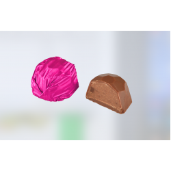 Gianduja/Hazelnut Filled Milk Chocolate Crystal Pink