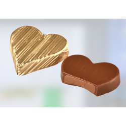 Gianduja/Hazelnut Filled Milk Chocolate- Golden Wrapped