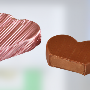 Gianduja/Hazelnut Filled Milk Chocolate Pink Wrapped