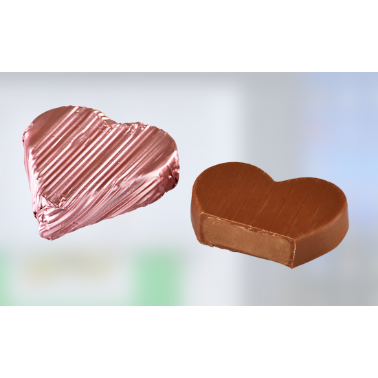 Gianduja/Hazelnut Filled Milk Chocolate Pink Wrapped