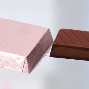 Gianduja Filled Milk Chocolate Pink Wrapped