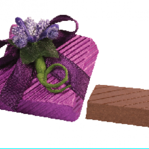 Gianduja Filled Milk Chocolate Purple Flower