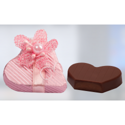 Gianduja/Hazelnut Filled Milk Chocolate Pink