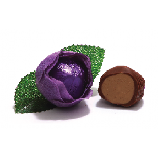Purple Rose Choco-Gianduja And Hazelnut Filled Milk Chocolate