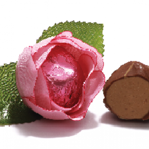 Pink Rose Choco-Gianduja And Hazelnut Filled Milk Chocolate