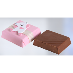 Hazelnut Filled Milk Chocolate Pink Teddy Bear