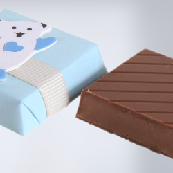 Hazelnut Filled Milk Chocolate Blue Teddy Bear